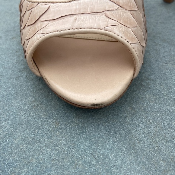 SEXY Alexandre Birman Donna Python Breit/Baby Calf Soft Nude Wrap Sandals - Picture 2 of 12